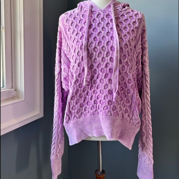 J. Crew Sweaters - JCREW Reimagined  dyed cable knit hoodie